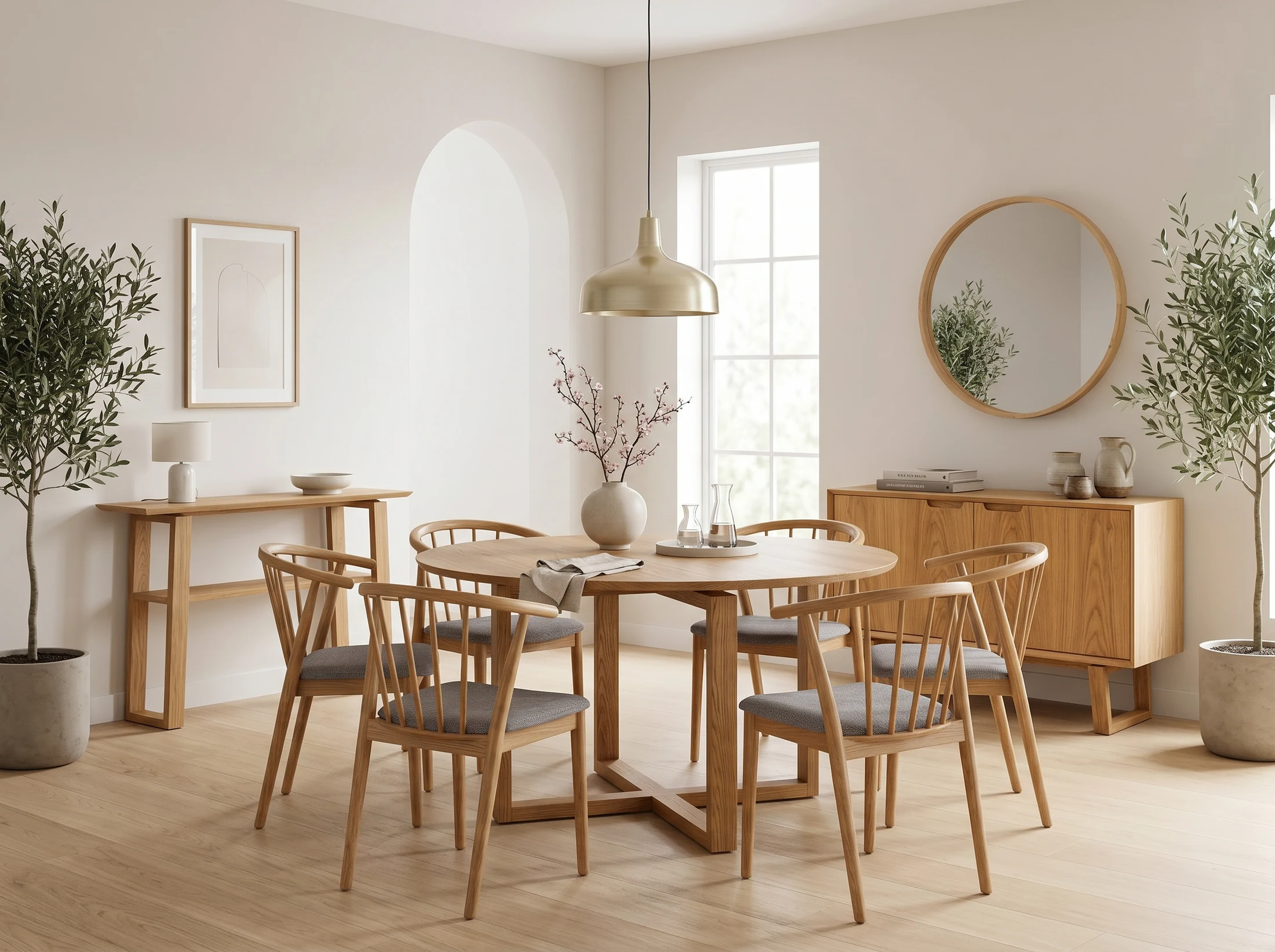 Twin Series dining table and chairs by Says Who Denmark in a bright dining room